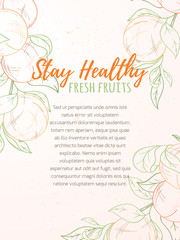 Peach or apricot fruit card
