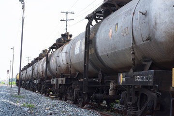 Fototapeta na wymiar Tanker train fuel oil railway