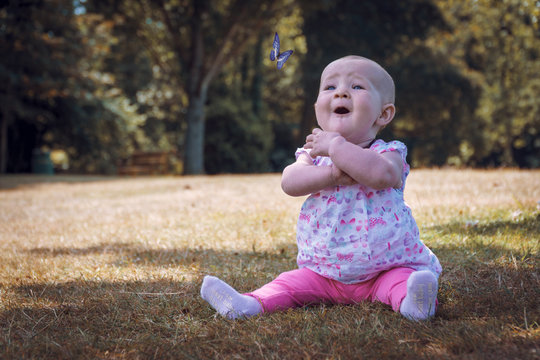 little girl in the park