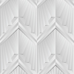 Abstract art deco geometric white and gray color background