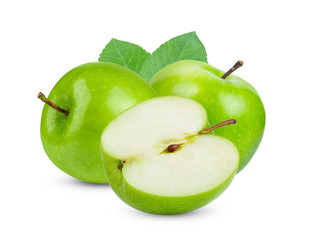 Green Apple with Isolated on White Background