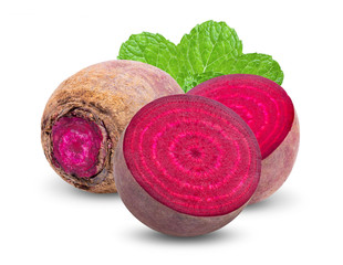 beetroot isolated on white background. full depth of field