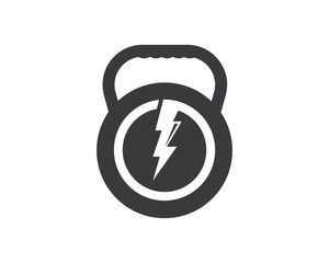 barbell vector  icon illustration