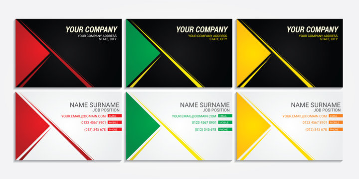 Simple triangle theme for namecard background. Vector.