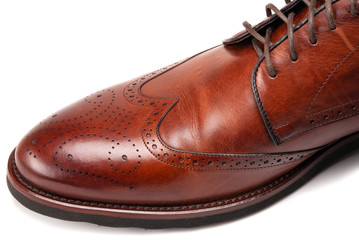 Beautiful shoes for male fashion with on white