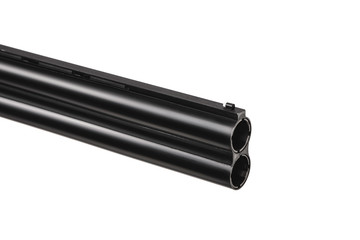 Hunting double-barrelled gun on a white background.  Double Shotgun isolated on  white back.