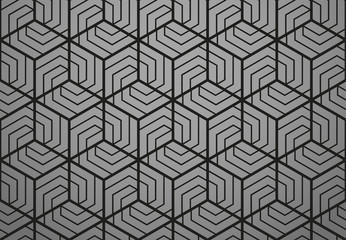 Abstract geometric pattern with stripes, lines. Seamless vector background. Black ornament. Simple lattice graphic design