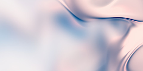 Pearl wavy background. Smooth fluid texture. 3D rendering.