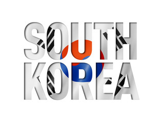 south korea flag text font