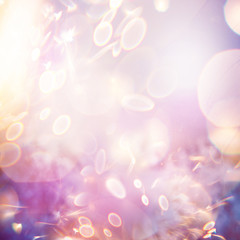 Christmas sparkle background, blurred fond. Fresh shiny texture in pink tone. Copy space for text.