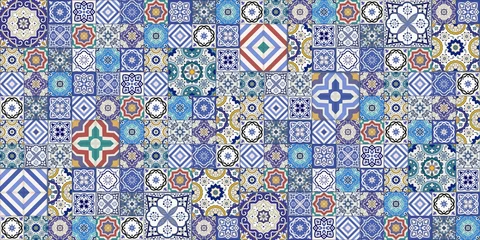 Printed kitchen splashbacks Portugal ceramic tiles Gorgeous seamless pattern white colorful Moroccan, Portuguese tiles, Azulejo, ornaments. Can be used for wallpaper, pattern fills, web page background, surface textures.