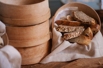 Fototapeta na wymiar Organic Bread in Artisan Bakery