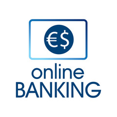 Vector logo for online Bank and online transfers