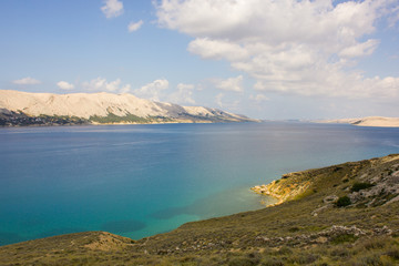 Landscape of the island of Pag, Adriatic Sea, Croatia