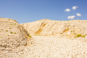 Landscape of the island of Pag, Adriatic Sea, Croatia