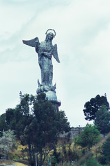 Virgen del Panecillo in the Historic Center in Quito Ecuador