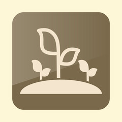 Plant sprout flat vector icon