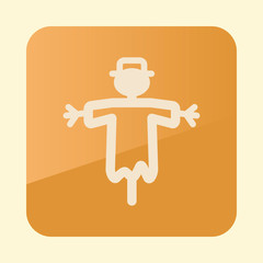 Scarecrow flat vector icon