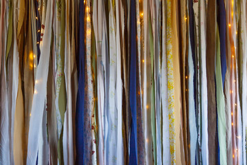 Colorful cloth streamers texture/background