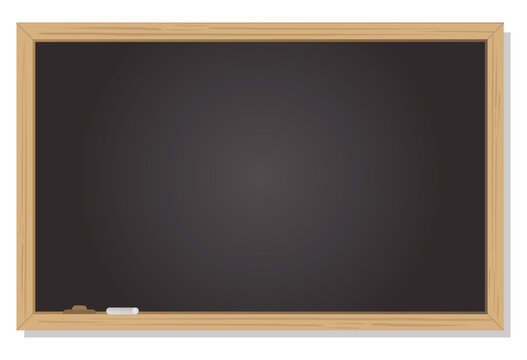 Blank blackboard on black background