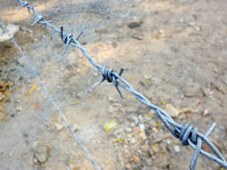 Barbed wire in public areas