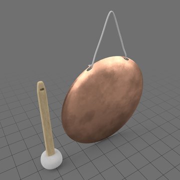 Chinese gong with mallet