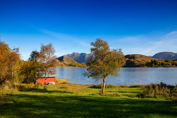 Autumn landscape in northern Norway