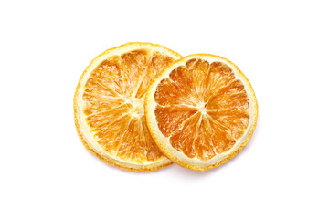 Dried orange fruits isolated on a white background