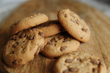 cookies on a wooden board