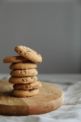 Fototapeta na wymiar cookies on a wooden board