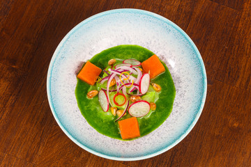 Ceviche with fish and vegetables