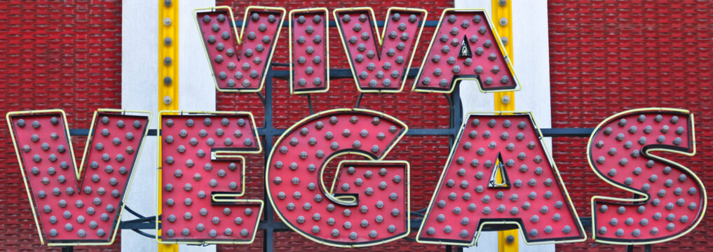 A Restored Vintage Viva Vegas Sign