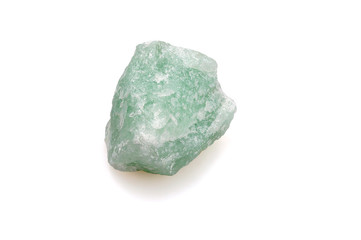 Mineral aventurine on a white background.