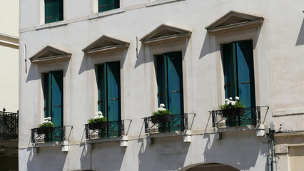 Fototapeta na wymiar Treviso: Fensterblumen
