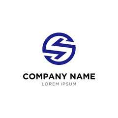 initial logo s business vector design 