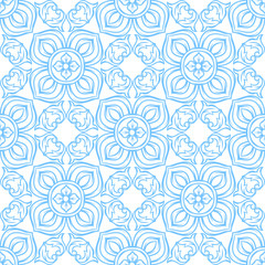 Italian ceramic tile pattern. Ethnic folk ornament.