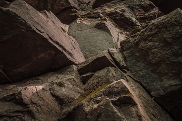 Brown rock close-up