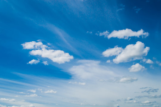 Blue And White Sky With Clouds