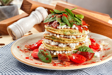 Brunch Pancakes with Cottage Cheese