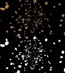 3D illustration of a soybean flow with alpha layer
