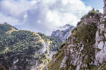 View from Wendelstein mountain. Bayrischzell. Bavaria, Germany. Alps