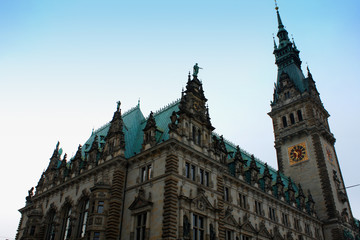 Fototapeta na wymiar Town Hall in Hamburg, Germany