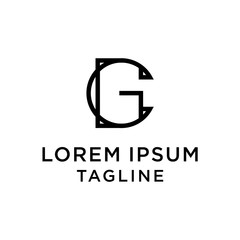 initial letter logo CG, GC logo template