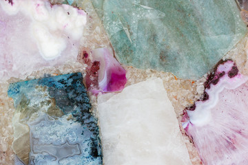 Multi Colored Rose Quartz Background
