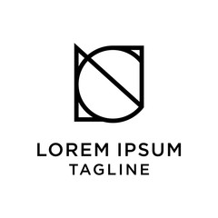 initial letter logo CN, NC logo template