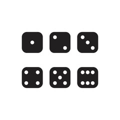 dice icon template vector