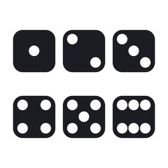 dice icon template vector