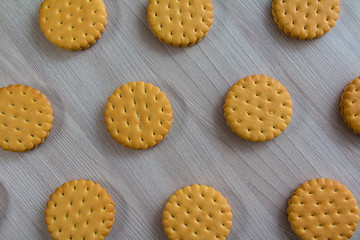Cookies on a wooden table