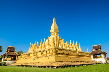 Pha That Luang Temple, The Golden Pagoda in VIENTIANE ,LAOS PDR.