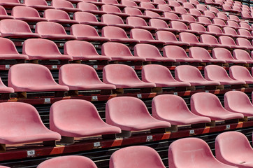 Naklejka premium The sport seat grandstand in an empty stadium.